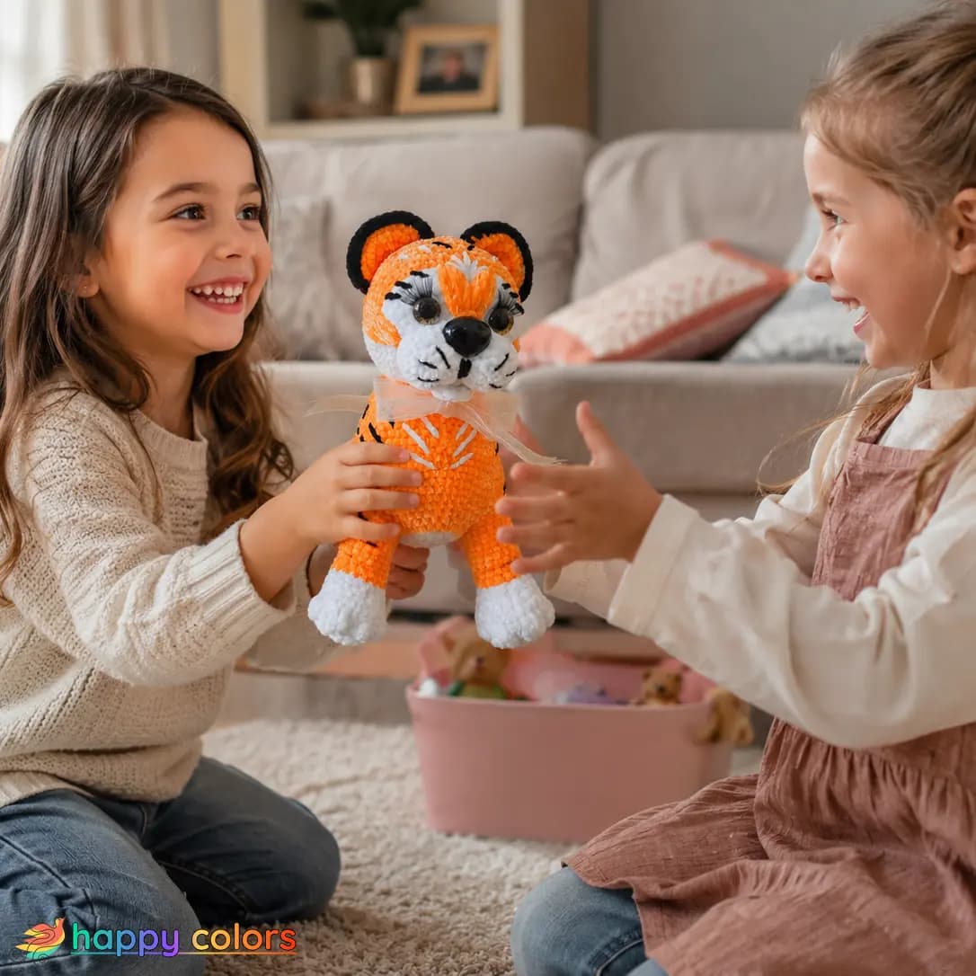 Rizhko – A Hand-Crocheted Tiger with a Big Smile