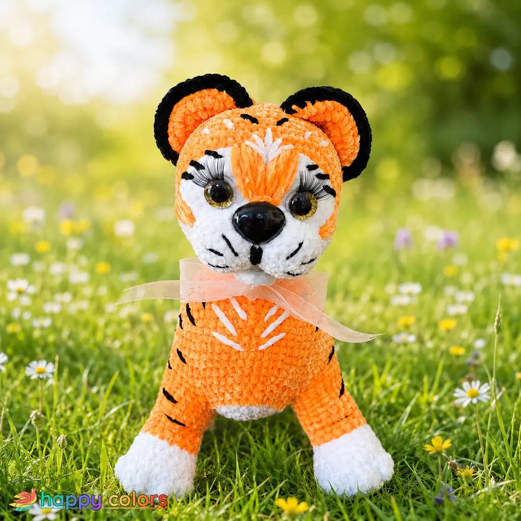Rizhko – A Hand-Crocheted Tiger with a Big Smile