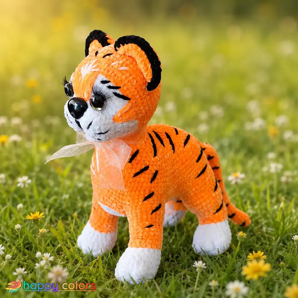 Rizhko – A Hand-Crocheted Tiger with a Big Smile