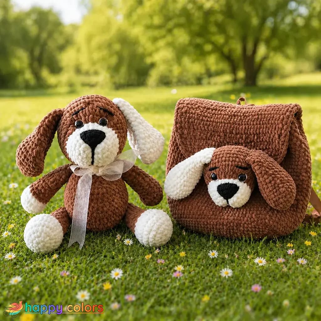 Polly – Crochet Puppy with Backpack for Big Adventures